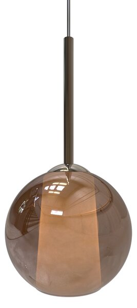 Sikrea 5766 Emy, moderní závěsné svítidlo z ručně foukaného hnědého skla, 1xE27, Ø25cm