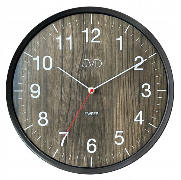 Nástěnné hodiny JVD hnědé 33 cm