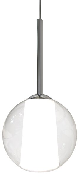 Sikrea 5773 Emy, moderní závěsné svítidlo z ručně foukaného čirého skla, 1xE27, Ø25cm