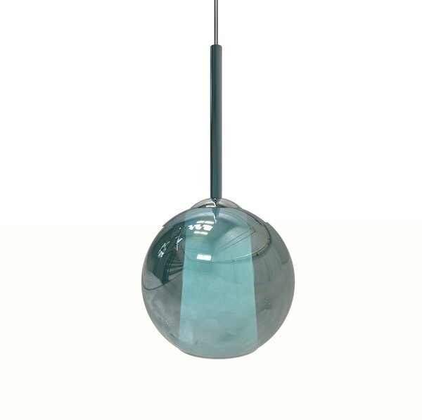 Sikrea 5810 Emy, moderní závěsné svítidlo z ručně foukaného petrolejového skla, 1xE27, Ø25cm