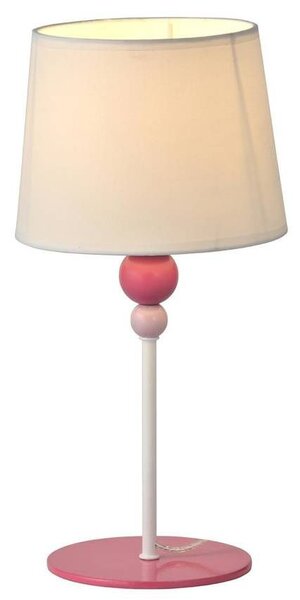 Dětská stolní lampička BEBE - 1xE27, 60W, růžová / bílá