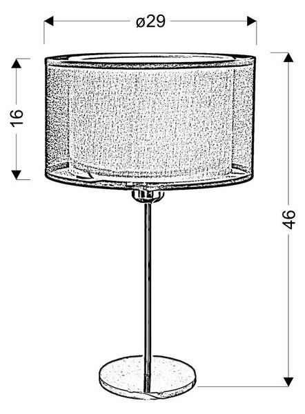 Moderní stolní lampička SOLO - 3xE14, 40W, chromovaná