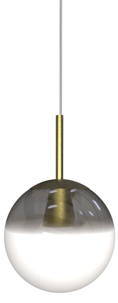 Sikrea 9351 Eva, moderní závěsné svítidlo z ručně foukaného kouřového/bílého skla, 1xE27, Ø18cm