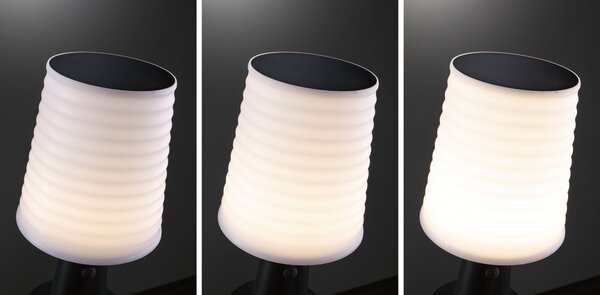 Paulmann 94611 Ilanga, černá solární lampička na baterii, 2,1W LED 2700K, výška 30cm, IP44