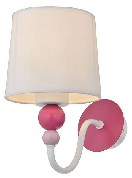 Nástěnné svítidlo do dětského pokoje BEBE - 1xE27, 60W, růžové / bílé