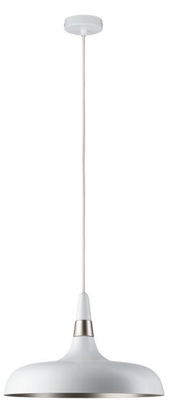 Paulmann 78484 Juna, bílé závěsné svítidlo z kovu, 1xE27, Ø34,2cm