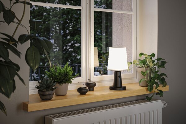 Paulmann 94611 Ilanga, černá solární lampička na baterii, 2,1W LED 2700K, výška 30cm, IP44