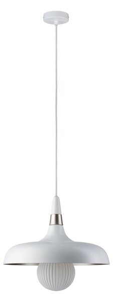 Paulmann 78484 Juna, bílé závěsné svítidlo z kovu, 1xE27, Ø34,2cm