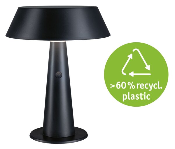 Paulmann 94612 Soala, černá solární lampička na baterii, 2,1W LED 2700K, výška 30,6cm, IP44