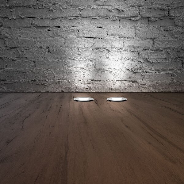 Linea Light C00477NKWXF Vissa_R, zápustné svítidlo do podlahy, 0,7W LED 3000K, kartáč nikl, prům.3,5cm