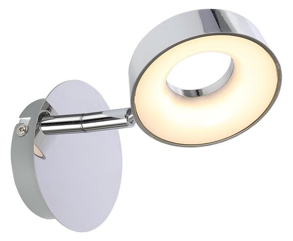 LED nástěnná lampa na čtení ISLA - 1x4W, 3000K (teplá bílá), chromovaná