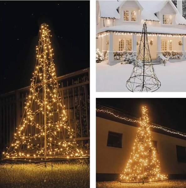 Emos Vánoční LED stromek, 180 cm, 7W venkovní i vnitřní, teplá bílá