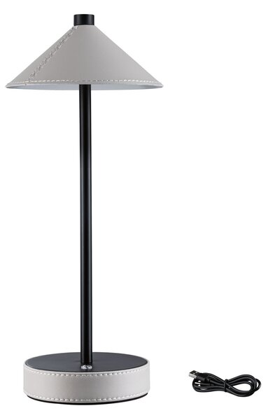 Paulmann 71176 Pellini, béžová stolní lampička na baterii, 2W LED 3000-6500K, výška 37cm