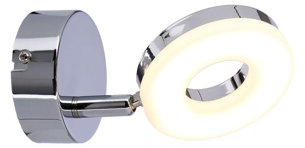 LED nástěnné osvětlení THEMA - 1x5W, 3000K (teplá bílá), chromované