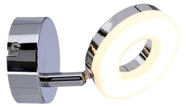 LED nástěnné osvětlení THEMA - 1x5W, 3000K (teplá bílá), chromované