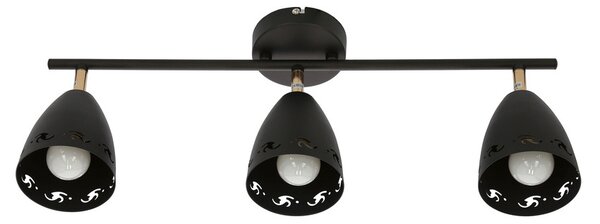 Moderní bodové stropní svítidlo COTY - 3xE14, 40W, černé