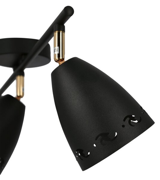 Moderní bodové stropní svítidlo COTY - 3xE14, 40W, černé