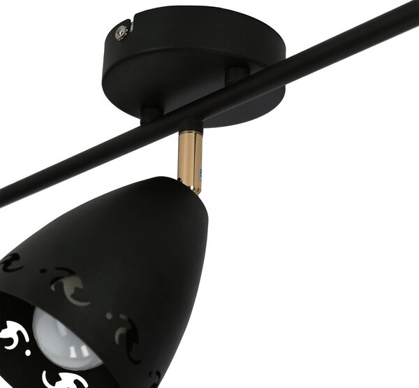 Moderní bodové stropní svítidlo COTY - 3xE14, 40W, černé