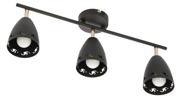 Moderní bodové stropní svítidlo COTY - 3xE14, 40W, černé