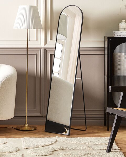 Stojací zrcadlo BAGNOLET 150 cm Kov Černá
