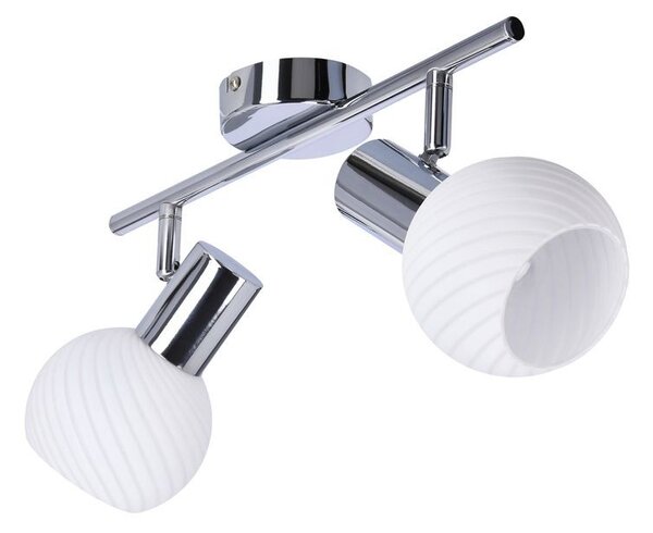 Nástěnné / stropní bodové svítidlo TURNO - 2xE14, 40W, chromované / bílé
