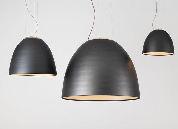 Artemide A240600 Nur Halo Anthracite grey, závěsné svítidlo s nepřímým osvětlením, 1x23W LED E27, antracit, prům. 55cm