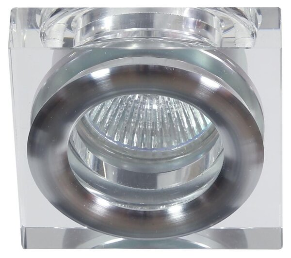 Podhledové stropní osvětlení JAKOL - 1xGU5,3, MR16, 50W, 8cm, čtverec, čiré