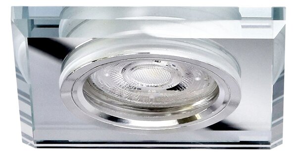 Stropní podhledové moderní osvětlení COLFAX - 1xGU5,3, MR16, 50W, hranaté, čiré