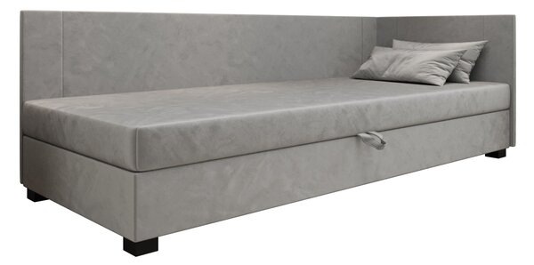 Čalouněná jednolůžková postel 100x195 ARIADNA PLUS 2 - světle šedá
