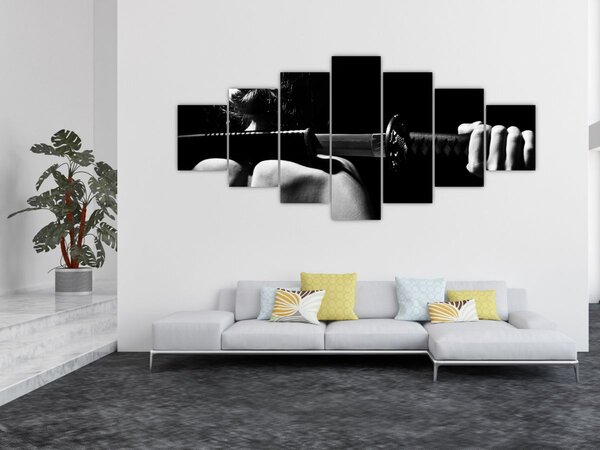 Obraz - Žena s mečem (210x100 cm)