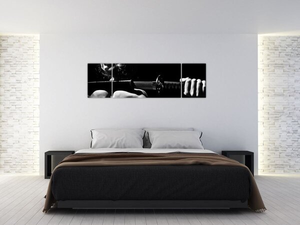 Obraz - Žena s mečem (170x50 cm)