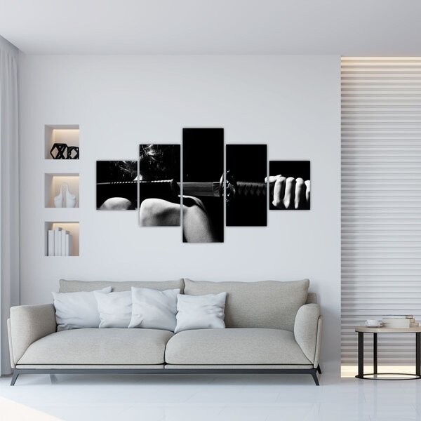 Obraz - Žena s mečem (125x70 cm)