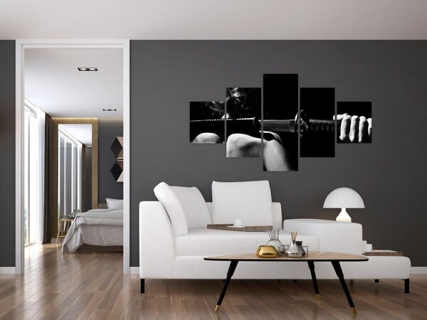 Obraz - Žena s mečem (125x70 cm)