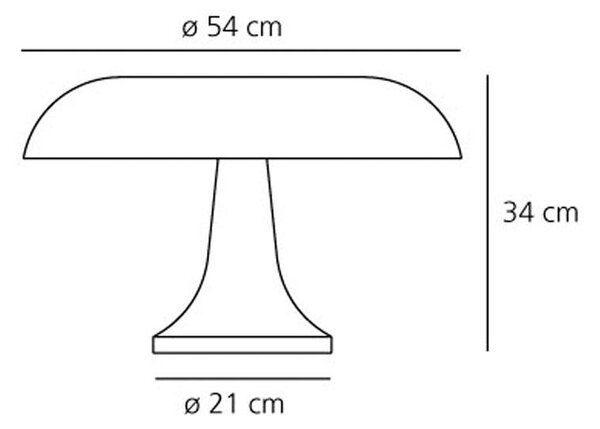 Artemide 0056010A Nesso, bílá designová stolní lampa, 4x25W E14, výška 34cm