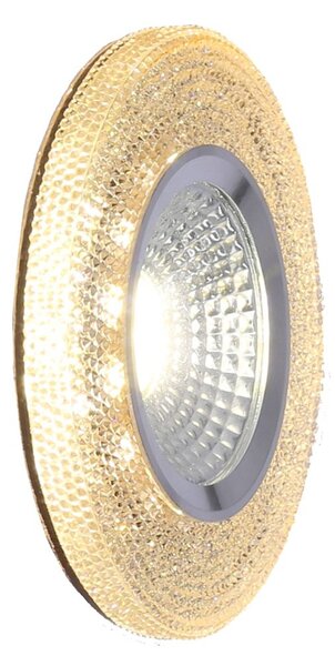 Stropní LED podhledové osvětlení GALLATIN - 5W, 4200K (denní bílá), 10cm, kulaté, jantarové