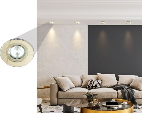 Stropní podhledové moderní osvětlení EVERSON - 1xGU5,3, MR16, 50W, kulaté, čiré