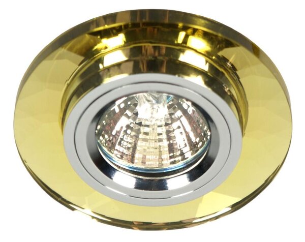 Stropní kulaté zápustné osvětlení DUVALL - 1xGU5,3, MR16, 50W, zlaté