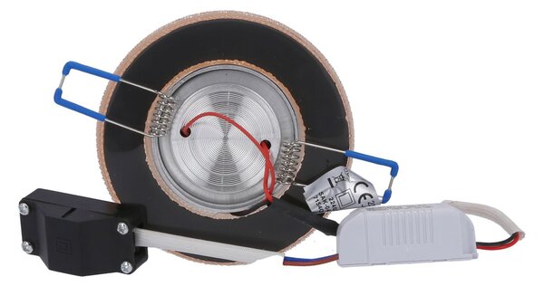 Stropní LED podhledové osvětlení GALLATIN - 5W, 4200K (denní bílá), 10cm, kulaté, jantarové