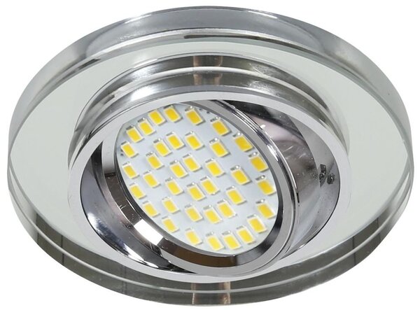 Stropní vestavné bodové svítidlo ERDANI - 1xGU10, MR16, 50W, 9cm, kulaté, chromované
