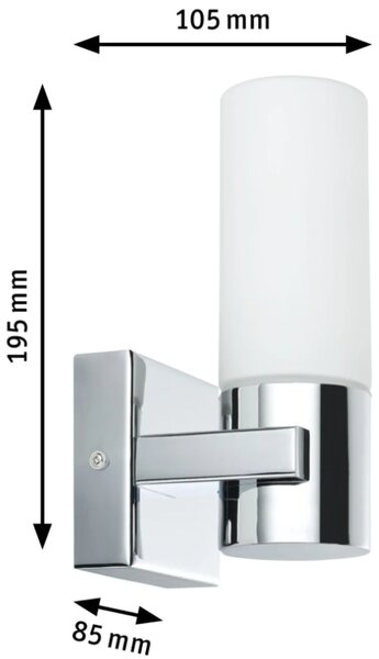 Paulmann 70354 Gemini, set 2 ks nástěnných svítidel do koupelny pro osvětlení k zrcadlu, 2x40W, výška: 19cm, IP44