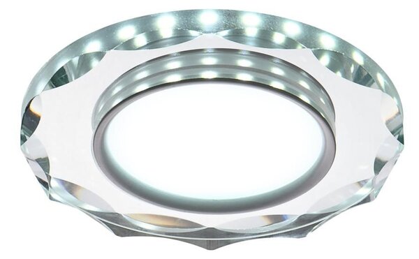 LED stropní zápustné svítidlo ROSSAE - 8W, 6500K (studená bílá), 11cm, bílé / čiré