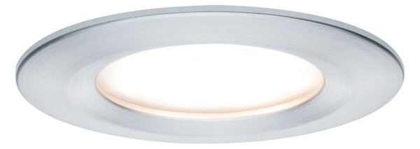 Paulmann 93901 Premium LED Slim Coin Satin, zápustná bodovka 3x6,8W LED 2700K stmívatelná, soustružený hliník, prům. 7,8cm, IP44