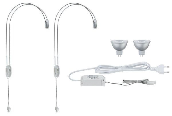 Paulmann 99908 Galeria LED 2, osvětlení obrazů, 2x4W LED GU5,3 2700K, chrom