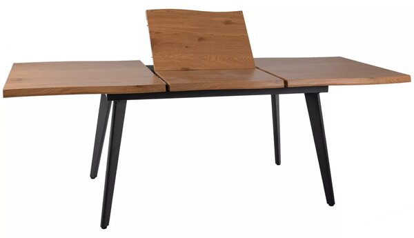 Rozkládací jídelní stůl 120(180)x80 DORIAN - dub / černý