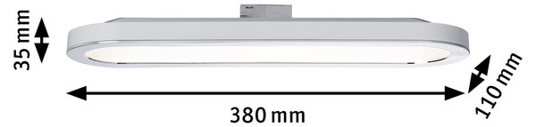 Paulmann 95320 Loop, LED panel pro Urail system, 7W LED 2700K, bílá, délka 38cm