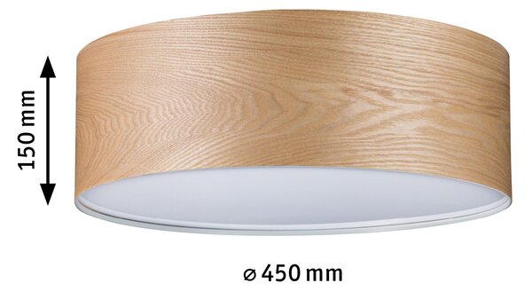 Paulmann 79650 Neordic Liska, stropní svítidlo ze světlého dřeva, 3x20W LED E27, prům. 45cm
