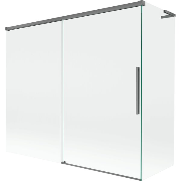 Mexen Rox, L posuvná 2-křídlová vanová zástěna 180 + 80 x 150 cm, 8mm čiré sklo, grafitový profil, 8C9L-180-080-95-00
