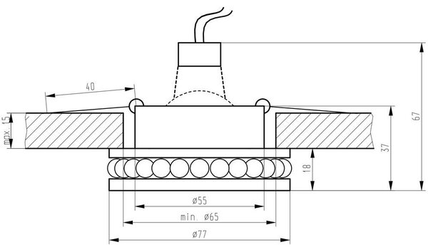 Designové podhledové osvětlení NOORVIK - 1xGU10, MR16, 50W, kulaté, čiré