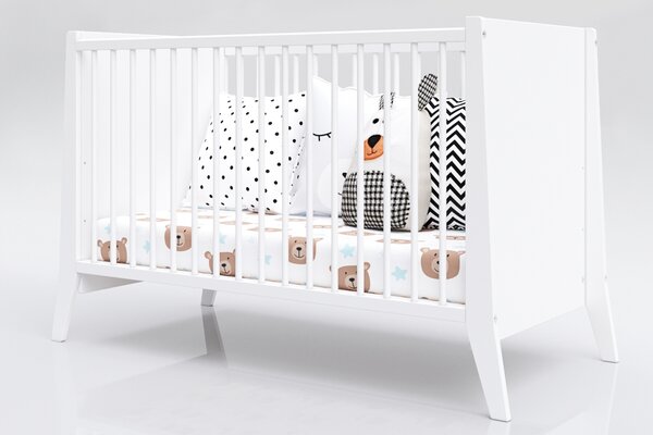 Bílá Postýlka Cosmo 60x120cm - Moderní Design, Komfort a Bezpečnost Druh matrace: bez matrace