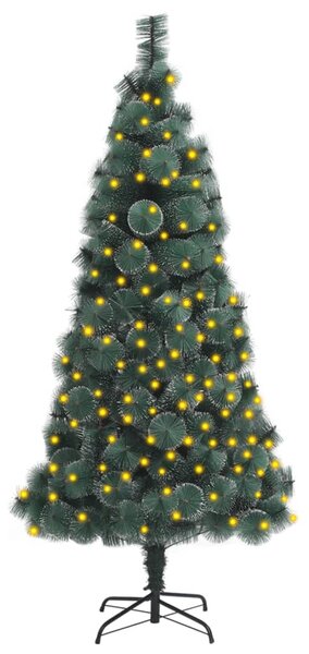 Umělý vánoční stromek s LED a stojanem zelený 120 cm PET